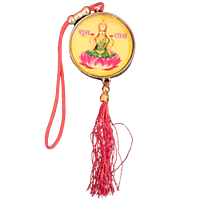 Lord Ganapathi, Goddess Lakshmi round frame special hanging