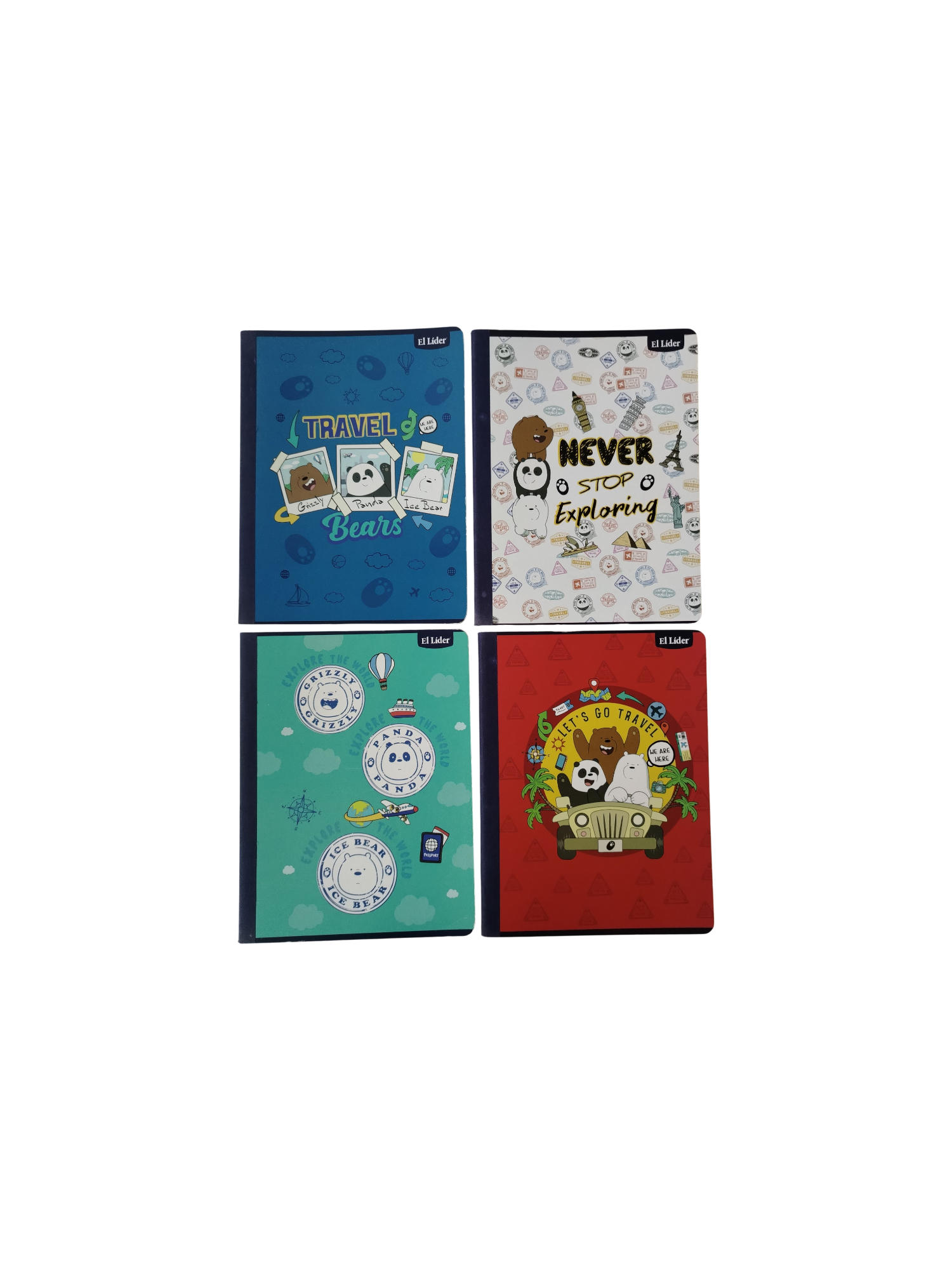 CUADERNO LIDER OSOS 100 HOJAS (19 X 24 CM)