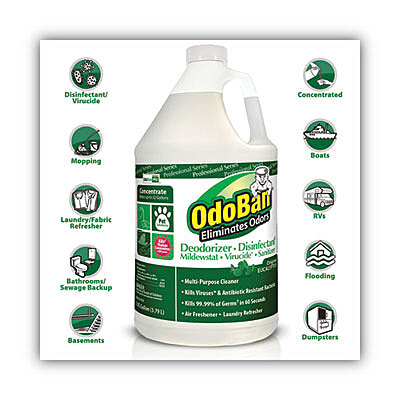 OdoBan Concentrated Odor Eliminator, Eucalyptus, 1 gal Bottle OdoBan Concentrated Odor Eliminator, Eucalyptus, 1 gal Bottle