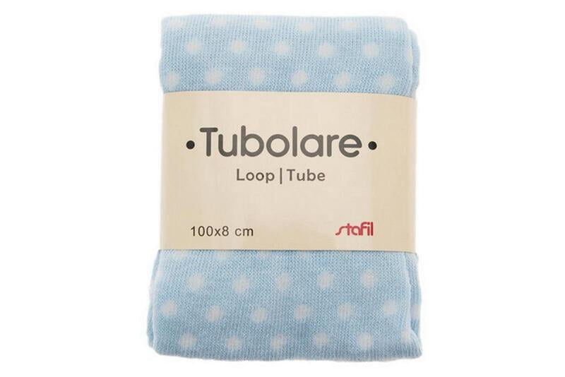 Tubolari in maglia fantasia Pois 100x8 cm