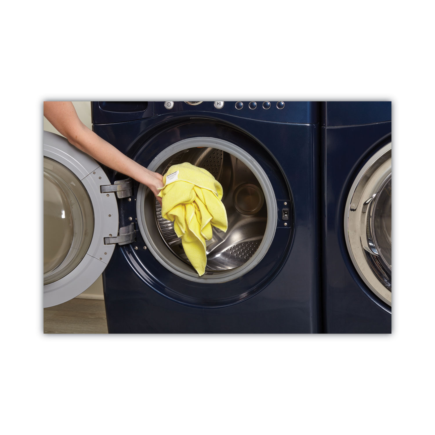 Microfiber Cleaning Cloths, 16" x 16", Yellow, 24/Pack