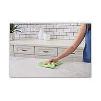 Microfiber Cleaning Cloths, 16" x 16", Green, 24/Pack