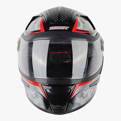 STEELBIRD SBH-17 ROBOT CAMO MATT BLACK/RED C/V (L)