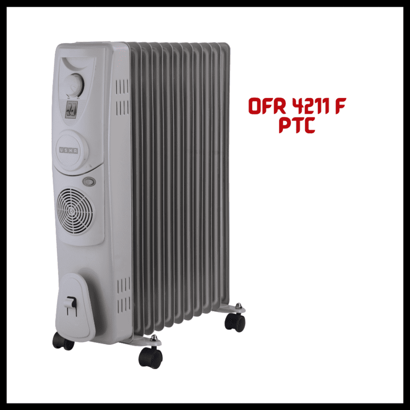 Usha 4211 F PTC OFR heater with Tip Over Protection Usha 4211 F PTC OFR heater with Tip Over Protection