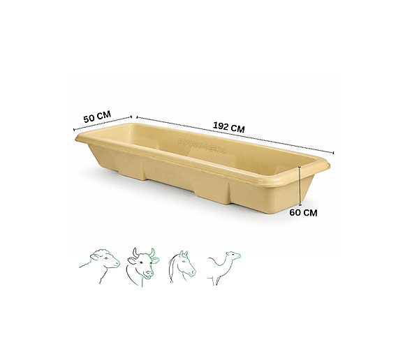 Farmex Feeder Trough 240L Beige Solo Line