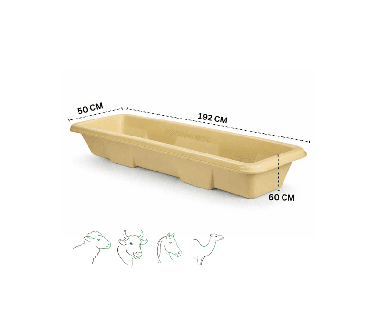 Farmex Feeder Trough 240L Beige Solo Line