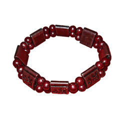Elastic Om Bracelet Brown