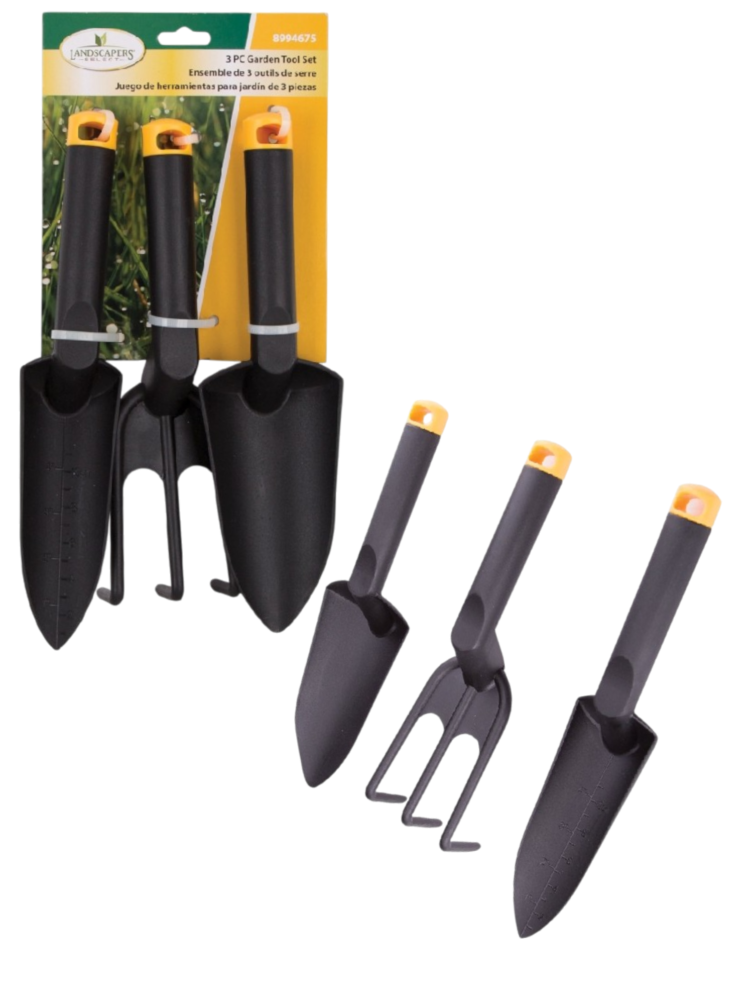 SET HERRAMIENTAS PARA JARDINERIA PLASTICO 3PIEZAS