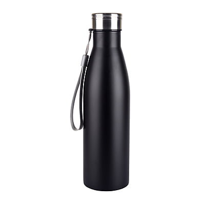 750ml Black Stainless Steel Sipper Bottle
