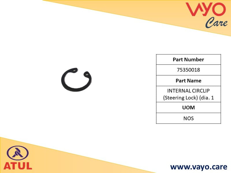 INTERNAL CIRCLIP (STEERING LOCK) (DIA. 18) - 75350018 - GEM CARGO