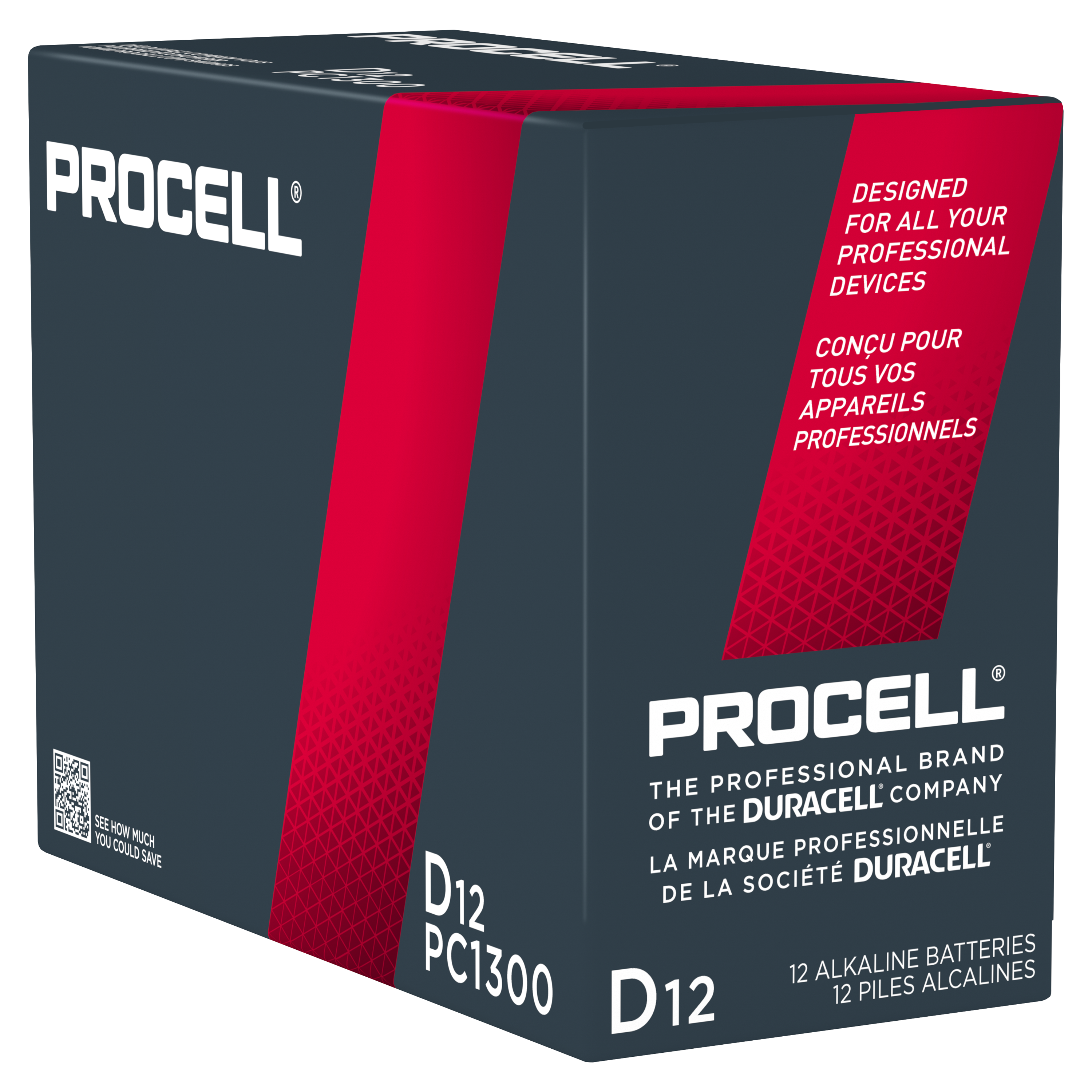 Procell Constant Alkaline Batteries D, 1.5V 6 / 12 CS