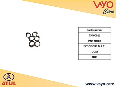 EXT CIRCLIP DIA 11 - 75400011 - GEM CARGO
