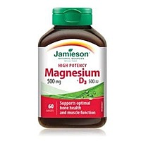 Jamieson Magnesium 500Mg+ 500 Iu D3 Caplets 60S