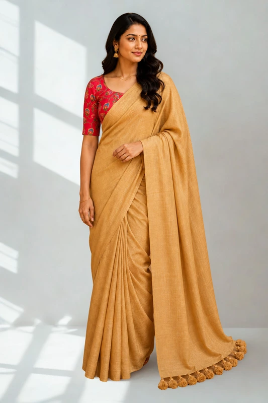Khadi linen with seperate blouse 5