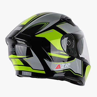 STEELBIRD SBA-21 ISS AIR CARBON GLOSSY BLACK/NEON C/V (M)