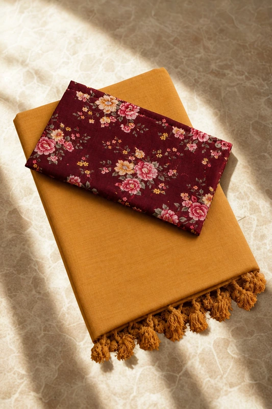 Khadi linen With seperate blouse 3