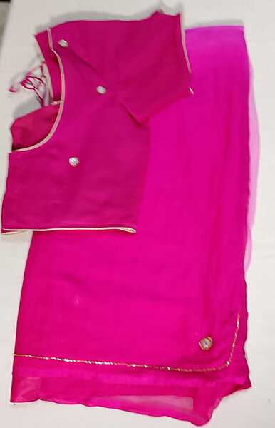 J304: Ready To Ship Beautiful Chiffon Silk Saree With Stitched Blouse J304: Ready To Ship Beautiful Chiffon Silk Saree With Stitched Blouse