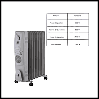 Usha 4211 F PTC OFR heater with Tip Over Protection Usha 4211 F PTC OFR heater with Tip Over Protection