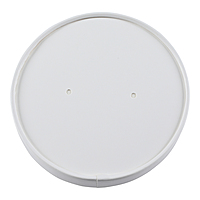 Paper Vented Lid White For 8 oz - 16 oz 500 / cs