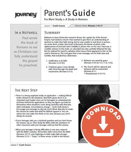 Journey: A Study in Romans Parent’s Guide – Free Download