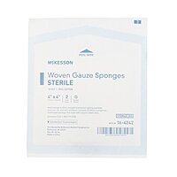 McKesson Sterile Gauze Sponge 4" x 4" 12-Ply - BX/25EA (MPN 16-4242)
