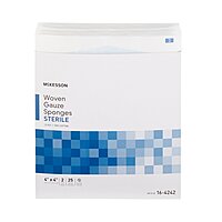 McKesson Sterile Gauze Sponge 4" x 4" 12-Ply - BX/25EA (MPN 16-4242)