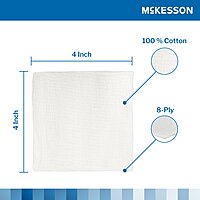 McKesson Gauze Sponge 4 X 4 Inch 8-Ply Sterile (PK/2EA)
