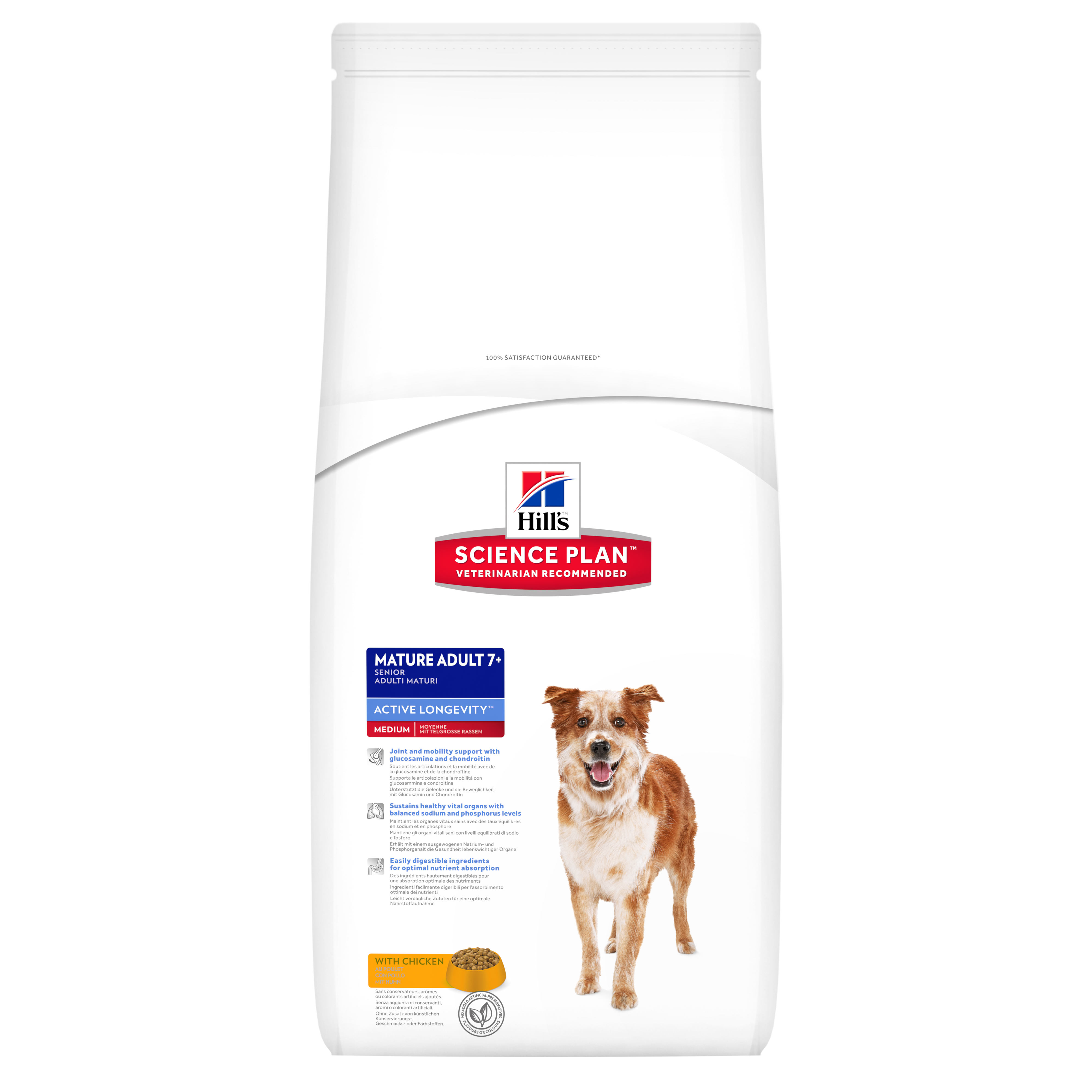 Hills Science Plan Canine Mature Adult 7+ Active Longevity Medium w/ Chicken 3KG Hills Science Plan Canine Mature Adult 7+ Active Longevity Medium w/ Chicken 3KG
