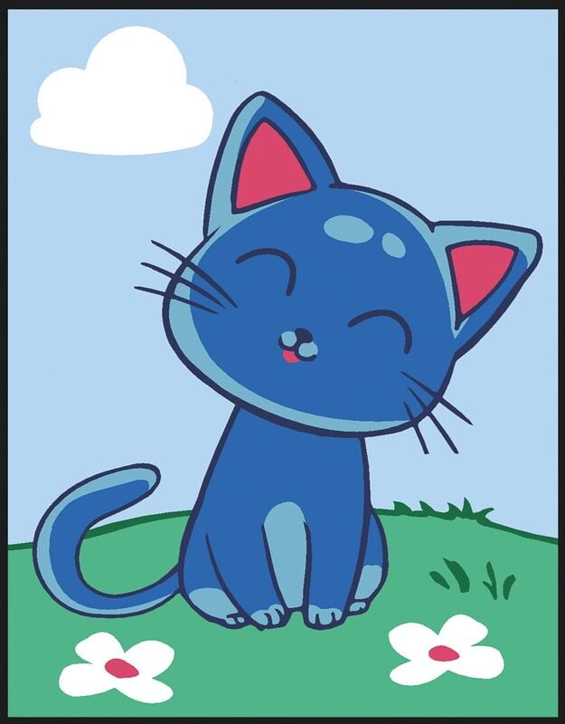 Kit MezzoPunto Gatto Felice, 16679 Kit MezzoPunto Gatto Felice, 16679
