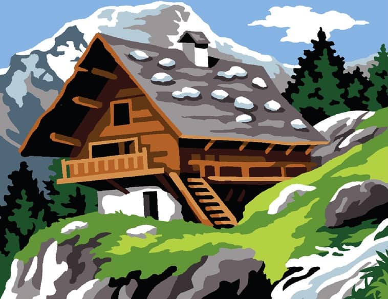 Kit ricamo mezzopunto - The Cottage Kit ricamo mezzopunto - The Cottage