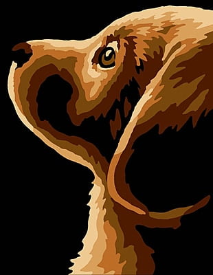 Chiaro Scuro Cane - Kit ricamo mezzopunto