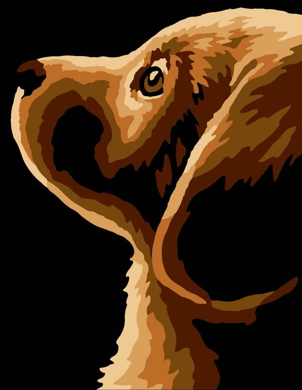 Chiaro Scuro Cane - Kit ricamo mezzopunto Chiaro Scuro Cane - Kit ricamo mezzopunto