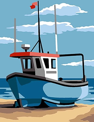 Lontano dalle Onde - Kit ricamo mezzopunto