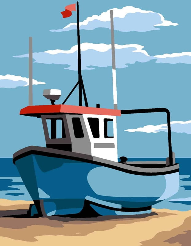 Lontano dalle Onde - Kit ricamo mezzopunto