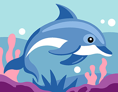 Delfino nell'oceano