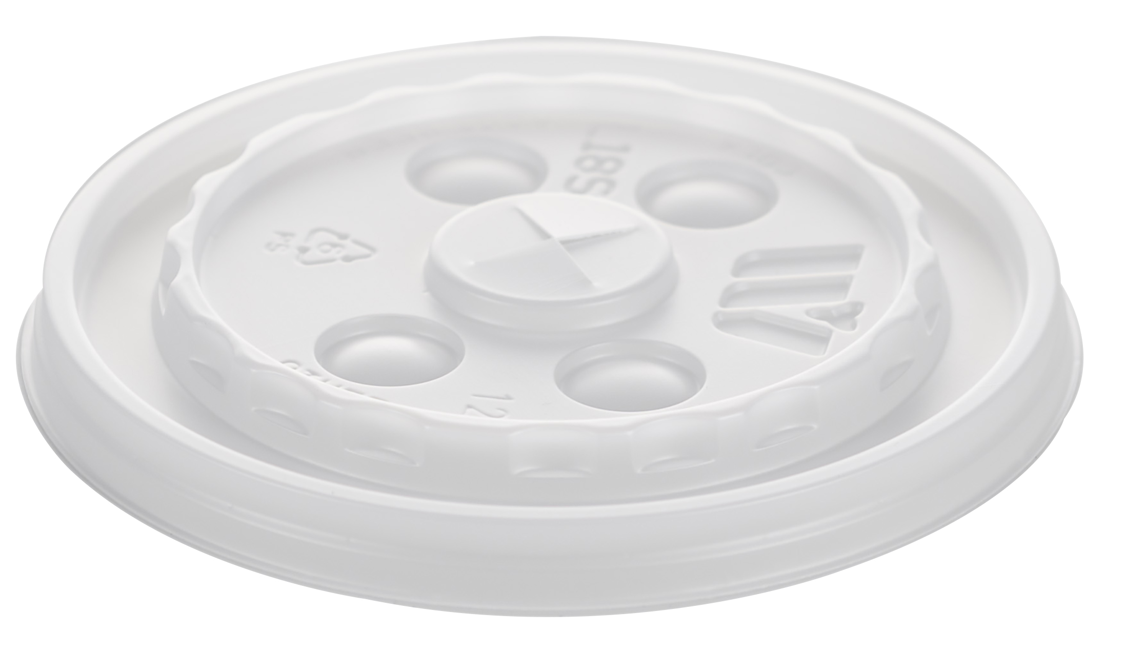 Wincup L18S Lid Straw Slotted Vio 12 - 24 oz , Translucent 10 / 100 cs