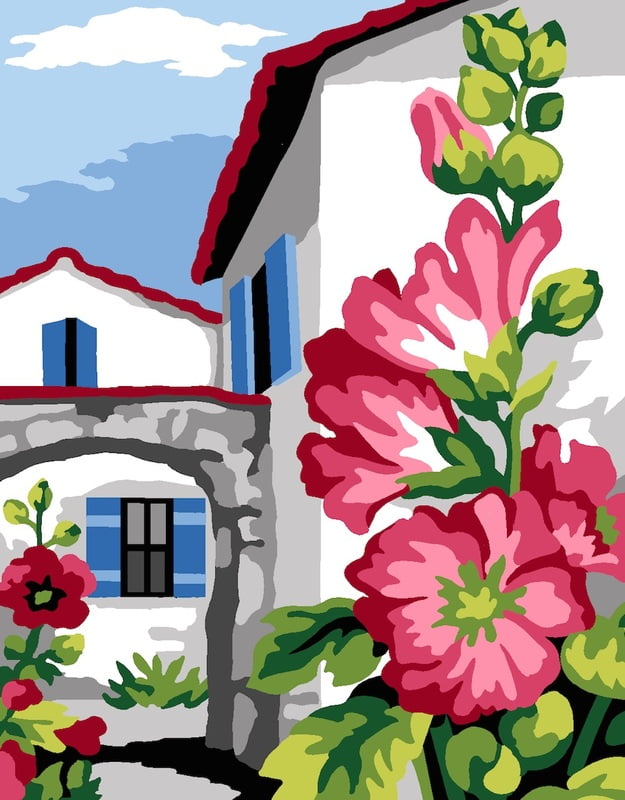 Vicolo con fiori - Kit Mezzo punto Principianti Vicolo con fiori - Kit Mezzo punto Principianti