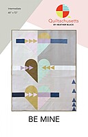 Be Mine Modern Intermediate Quilt Pattern | Quiltachusetts | Heather Black #QMS2301