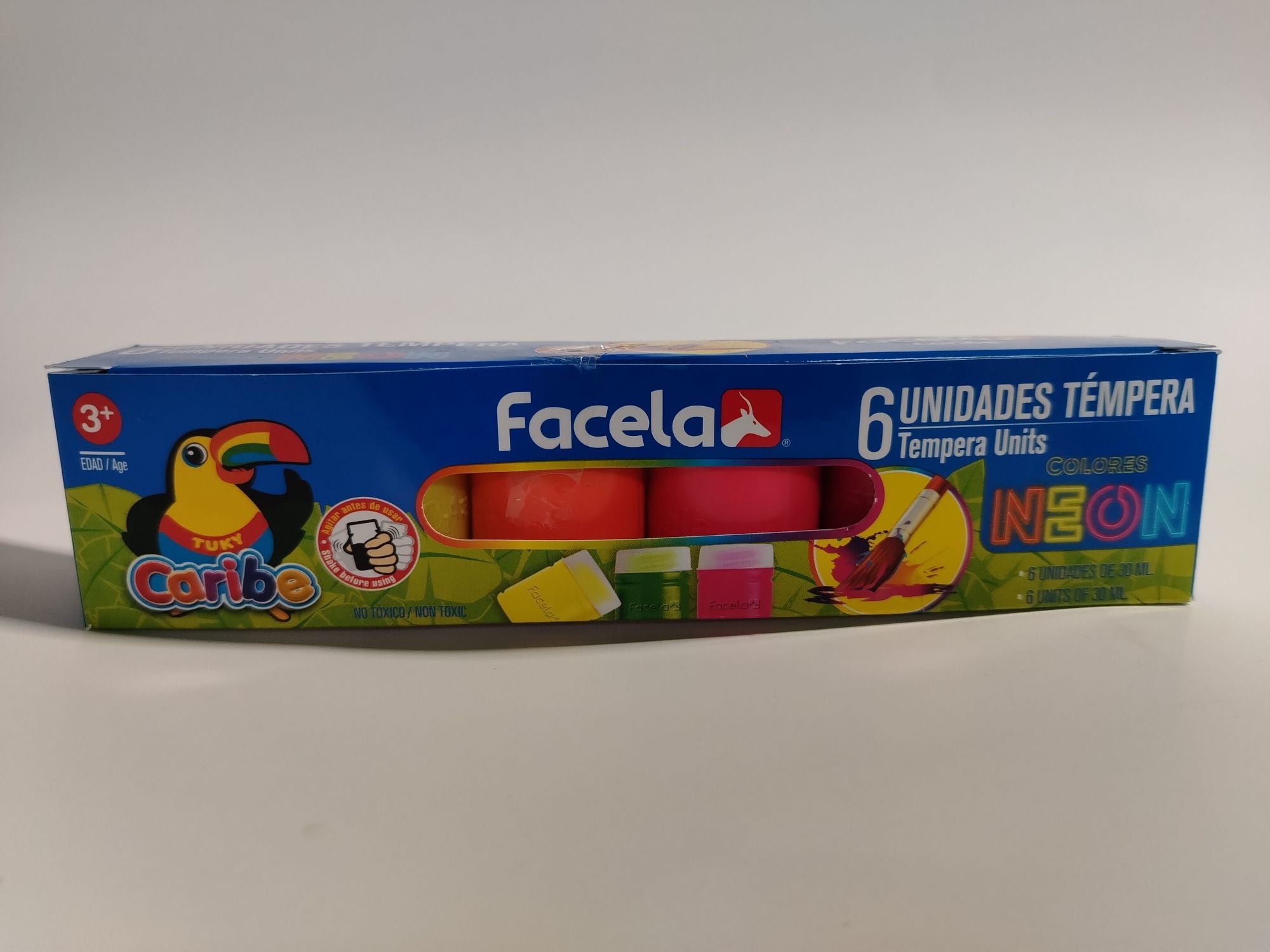 TEMPERA CARIBE NEON 6 UDS FACELA