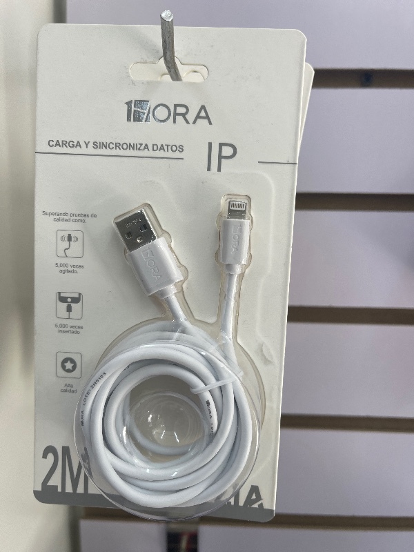 Cable para iPhone USB a Lightning 2M 1 Hora CAB206 - Carga Rápida y Segura