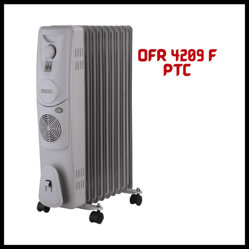 Usha 4209 F PTC OFR heater with Tip Over Protection Usha 4209 F PTC OFR heater with Tip Over Protection