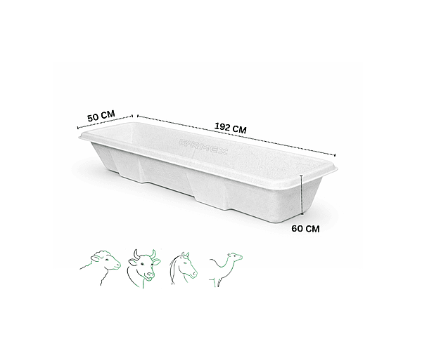 Farmex Feeder Trough 240L White Solo Line