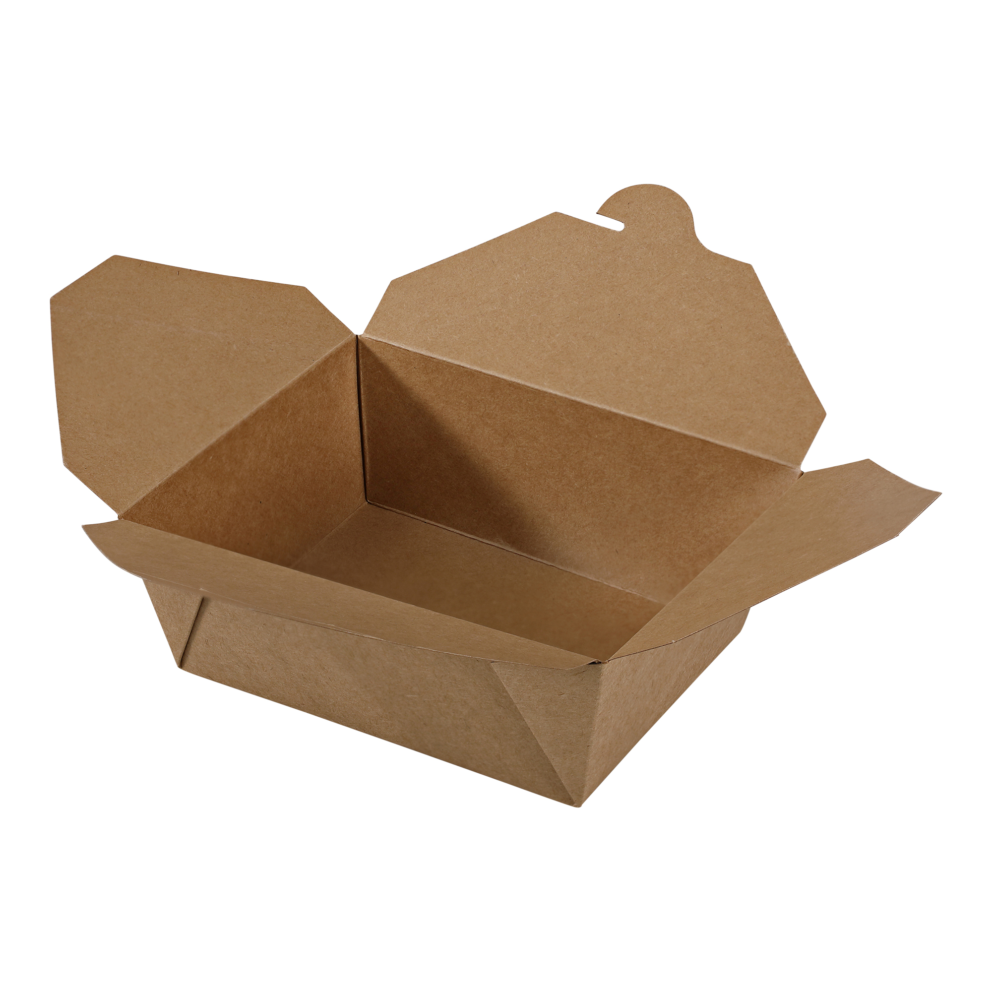 #8 Kraft Folded Takeout Box 6" x 4.75" x 2.5" 300 / cs