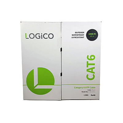 Cat6 UTP LLDPE+UV Res Outdoor CCA 23AWG 1000Ft Black Cat6 UTP LLDPE+UV Res Outdoor CCA 23AWG 1000Ft Black