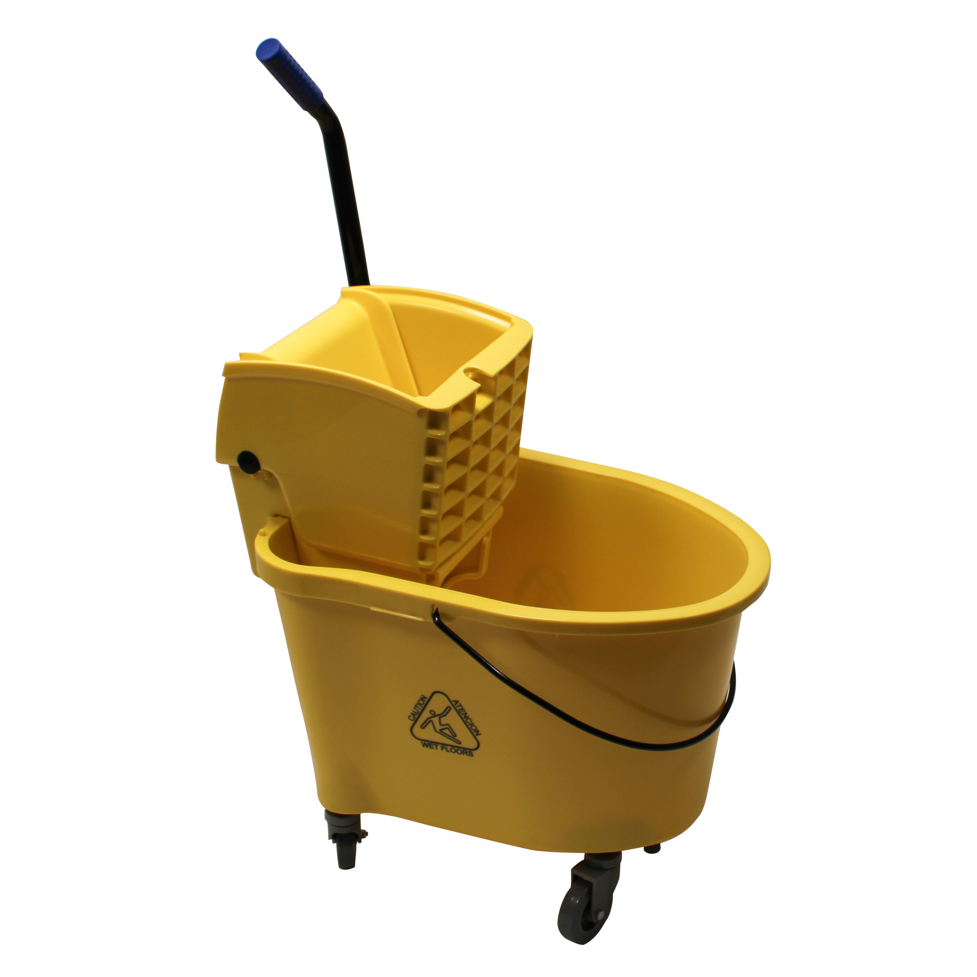 Performance Plus Side & Press Wringer & Mop Bucket 35qt Yellow Combo 45 Degree Bend 1 / ea