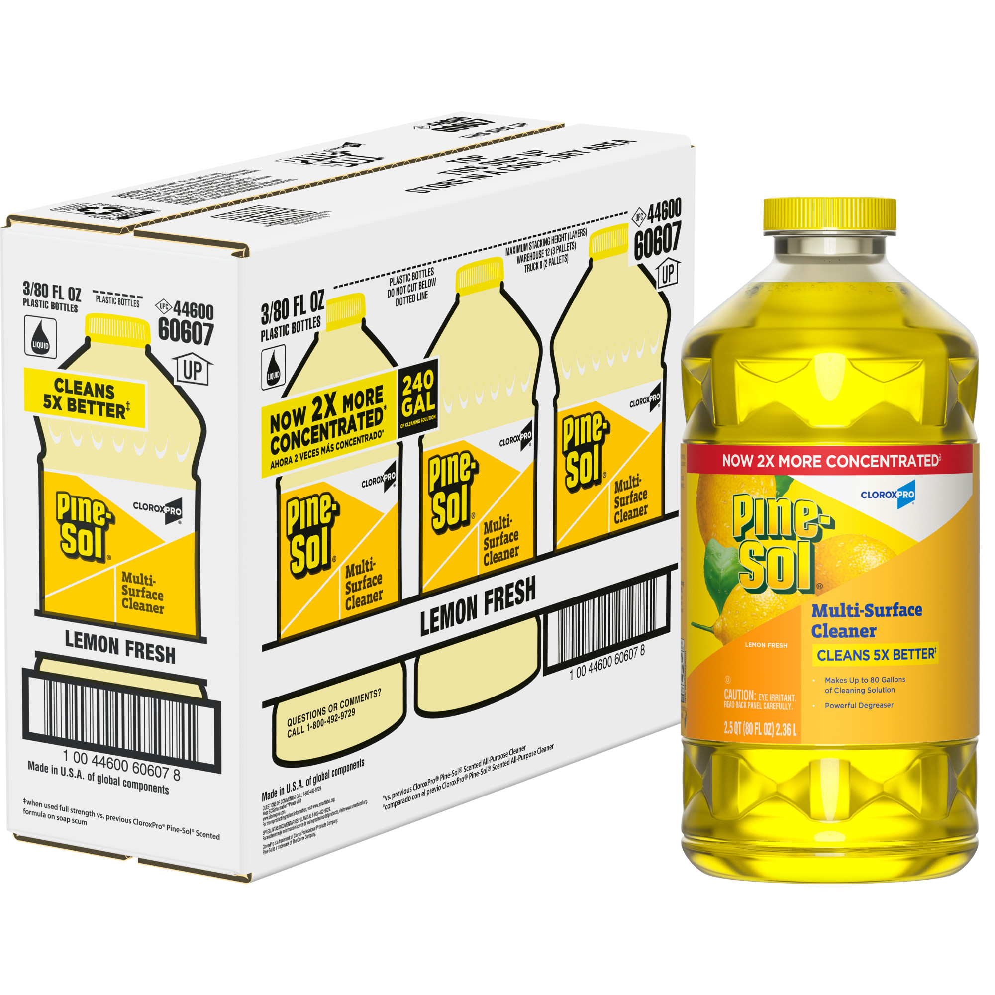 Clorox Pine-Sol Multi-Surface Cleaner 80 fl oz., Lemon Fresh 3 / cs