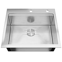 25-inch Workstation Drop-in Kitchen Sink Single Bowl