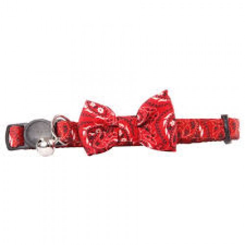 PAWISE CAT COLLAR WITH BOWKNOT—RED:28021 PAWISE CAT COLLAR WITH BOWKNOT—RED:28021