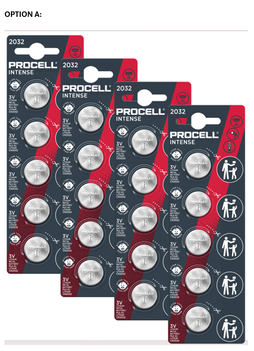 Duracell Procell 2032 Lithium Coin 2" x 1" x 1" Strip Pack 200 / cs