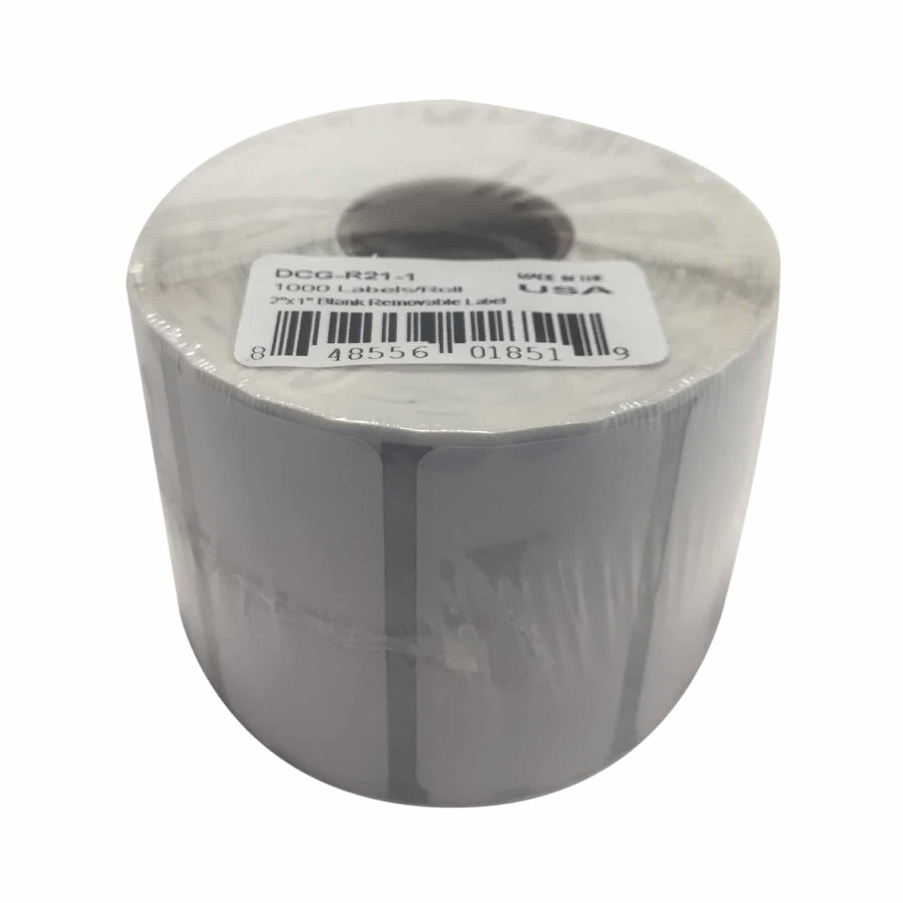 National Checking Removable Blank Labels 2" x 1" White, Data Code Genie 6 packs of 4 / 1000 cs